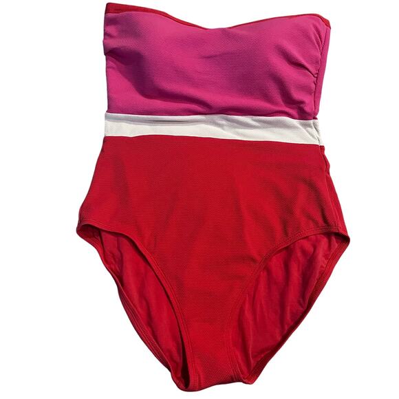 NWT Tommy Bahama Island Cays Colorblock Band One-Piece Women's 16 - Picture 3 of 9